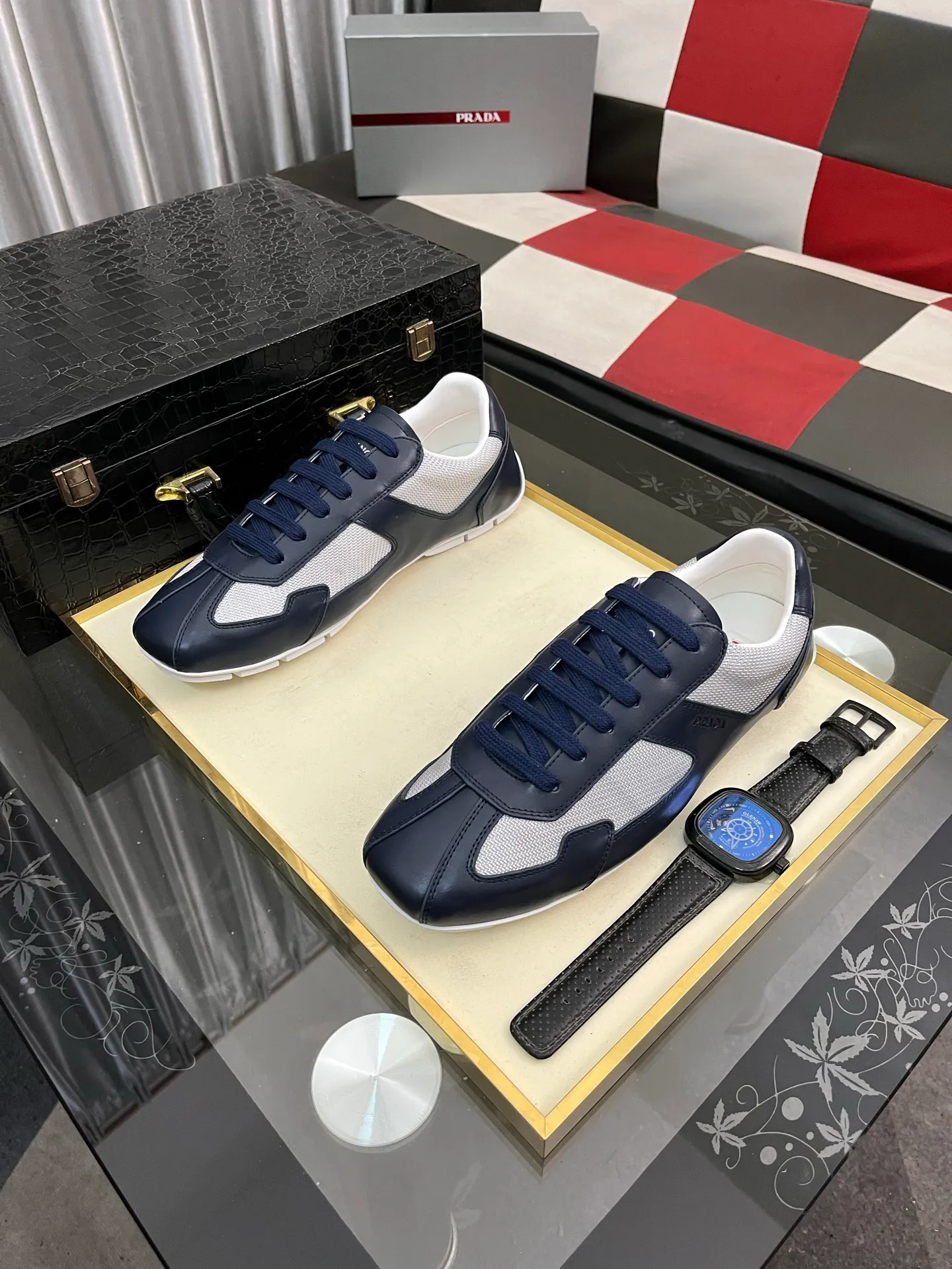 Men's men's shoes 💰458⌚️⌚️prada: new spring and summer casual shoes, sports sneakers, fabric: imported cowhide, lining: original lining, sole: original sole, size: 38-444️⃣colors available